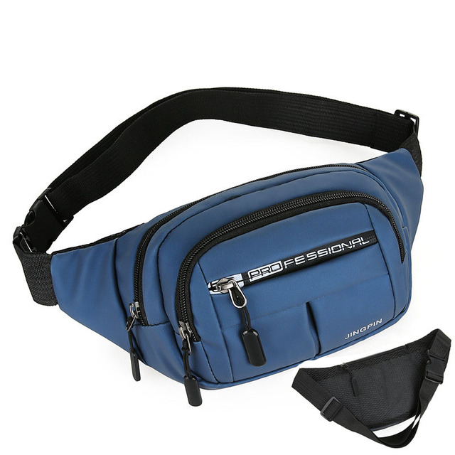 Uomo Donna Cintura Marsupio Marsupio impermeabile per uomo culo canguro anca Borsa Pancia Croce Banana Borsa a tracolla Canguro: nero