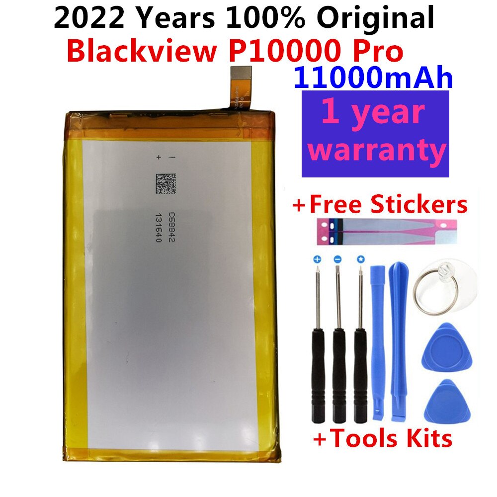 Batería de teléfono 100% Original para Blackview A20, BV4000, BV5000, BV6000, BV6000S, BV6800, BV7000, BV8000, BV9000, BV9500, BV9600, BV9700 Pro: P10000 Pro