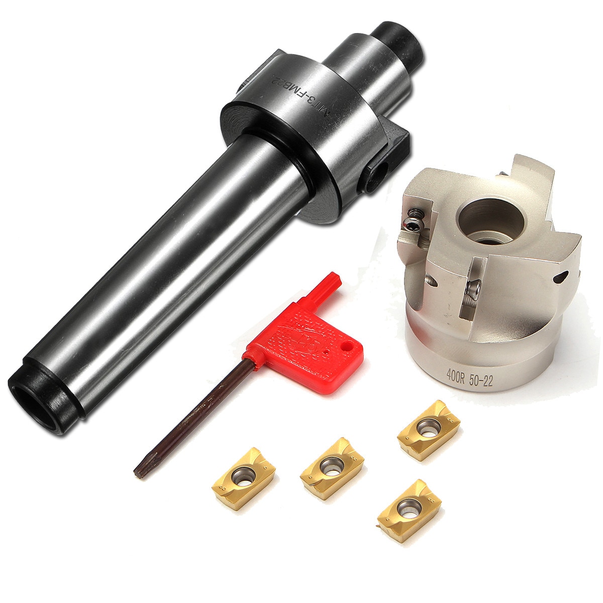 MT3 FMB22 M12 stożek Morse'a'a i 400R-50-22-4F 4 flet głowica robić frezarki ostrze z 10 sztuk APMT1604 wkładki