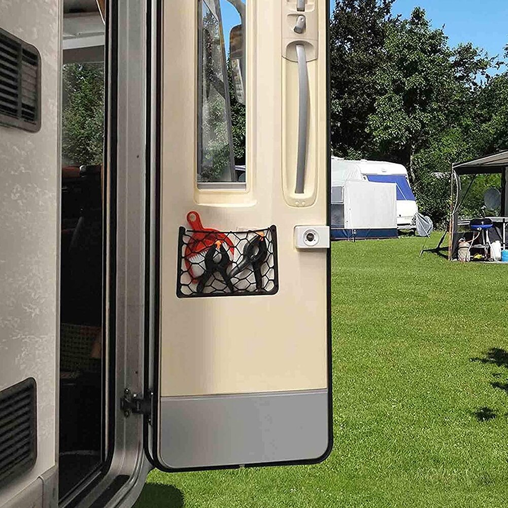 3pcs 38x16cm Car Bus Net Pocket Seat Back Organizer Mobile Phone Debris Storage Bag Universal Auto Accessories Stowing Tidying