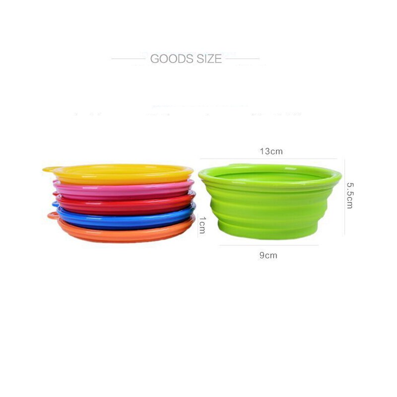 2 stuks lichtgewicht opvouwbare voerbak voor honden, rubberen siliconen opvouwbare voerbak, voerbak, drinkbak, voerbak voor huisdieren