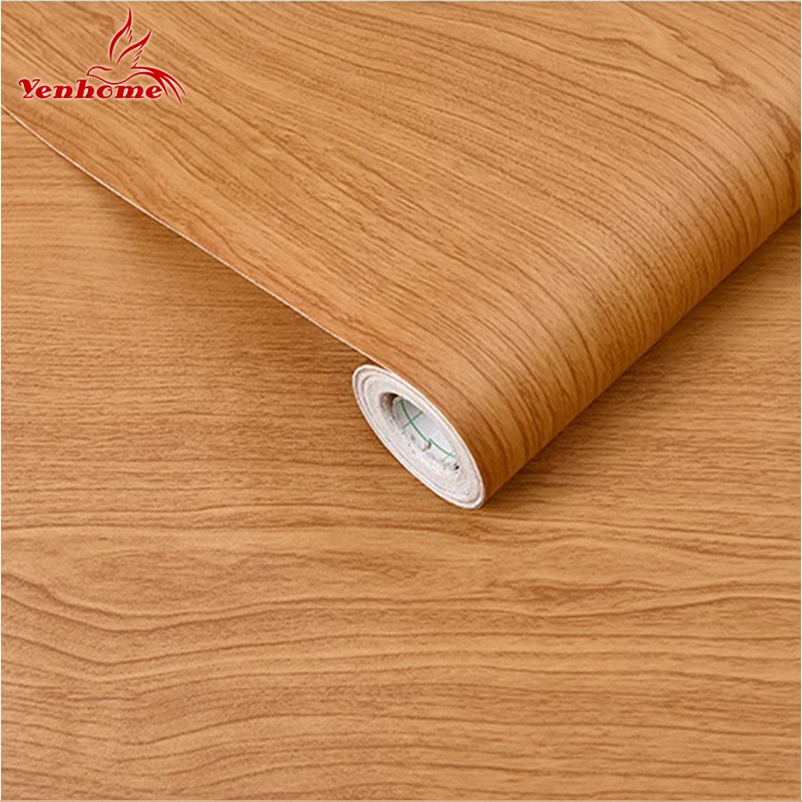 Vinyl PVC Selbst Klebe Tapete Wohnkultur Möbel Renovierung Küche Schrank Schrank Wasserdichte Holzmaserung Zauberstab Aufkleber