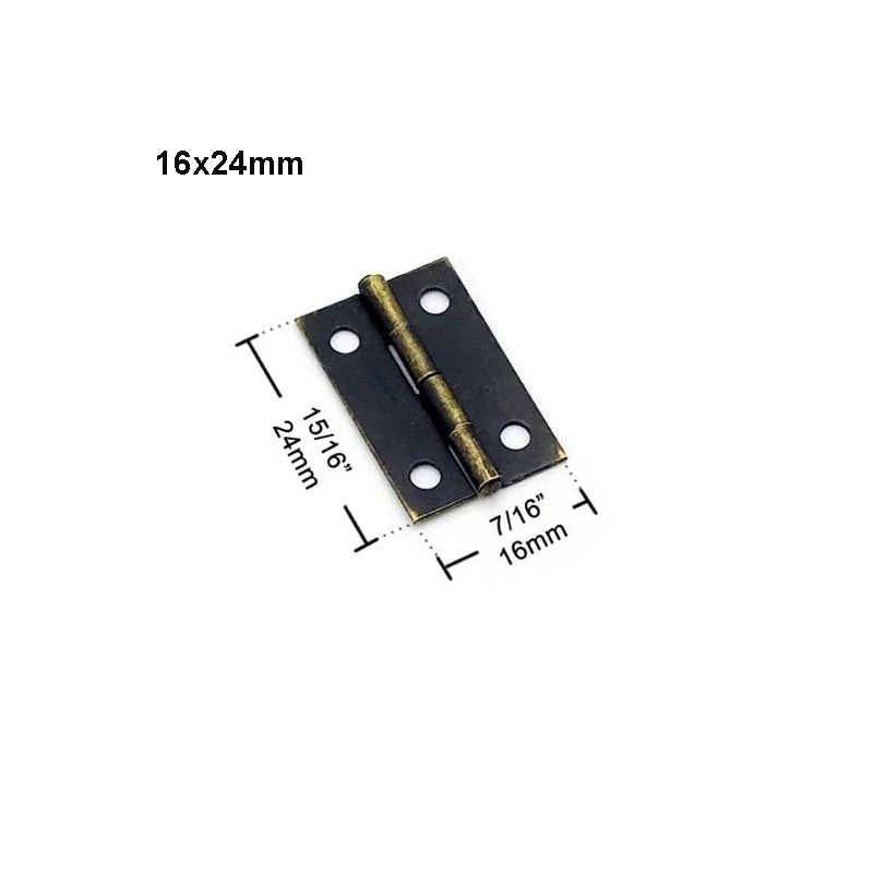 10 Stück Metallscharnier für Haus Miniatur Schrank Möbelbeschlag Home Hardware Mini verlängert Antik Messing Bronze Schmuck
