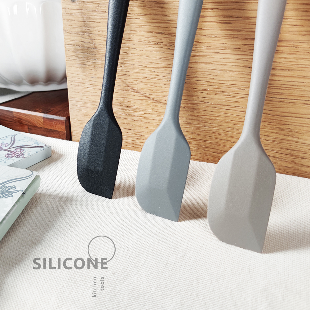 Juego de 2 espátulas flexibles de silicona de alimentaria para hornear, raspar y mezclar sin BPA, cocina antiadherente sin costuras y apta para lavavajillas