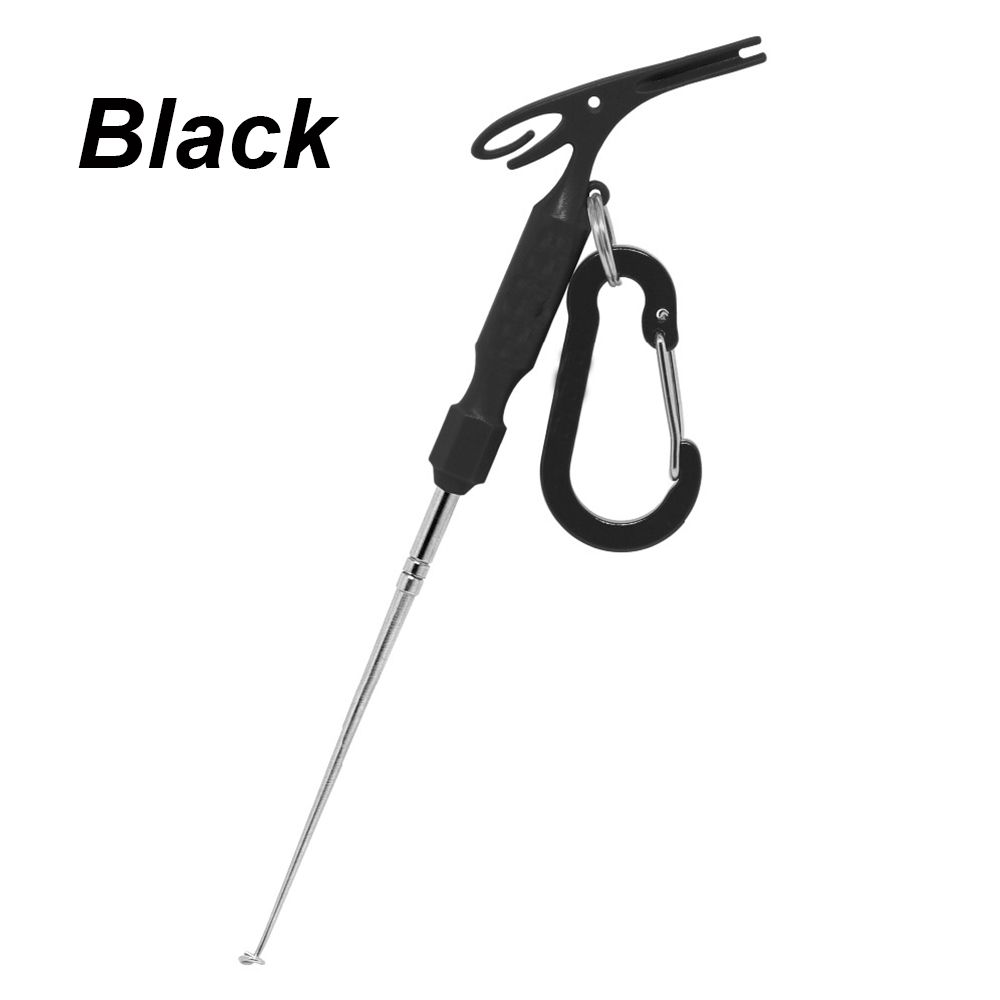 Fly Fishing Universal Nail Knot Tying Tools Quick Knot Tool Loop Tyer Pen Shape Hook Remover Multi Tackle Accessories: black