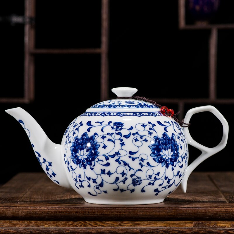 CHANSHOVA China Blau und weiß dünne porzellan teekanne Hohe kapazität 320ML 1L Keramik Tee topf traditionellen chinesischen Tee-einstellen: 1000ml-H