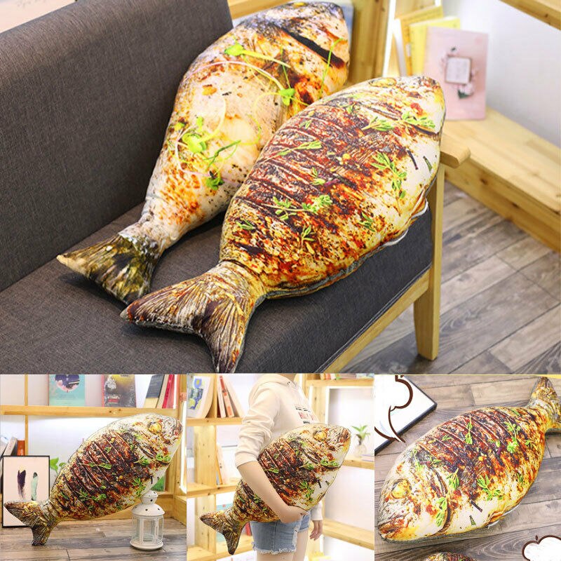 Almohada 3D con forma de comida de imitación, cojines creativos para sofá, decoración del hogar divertida,