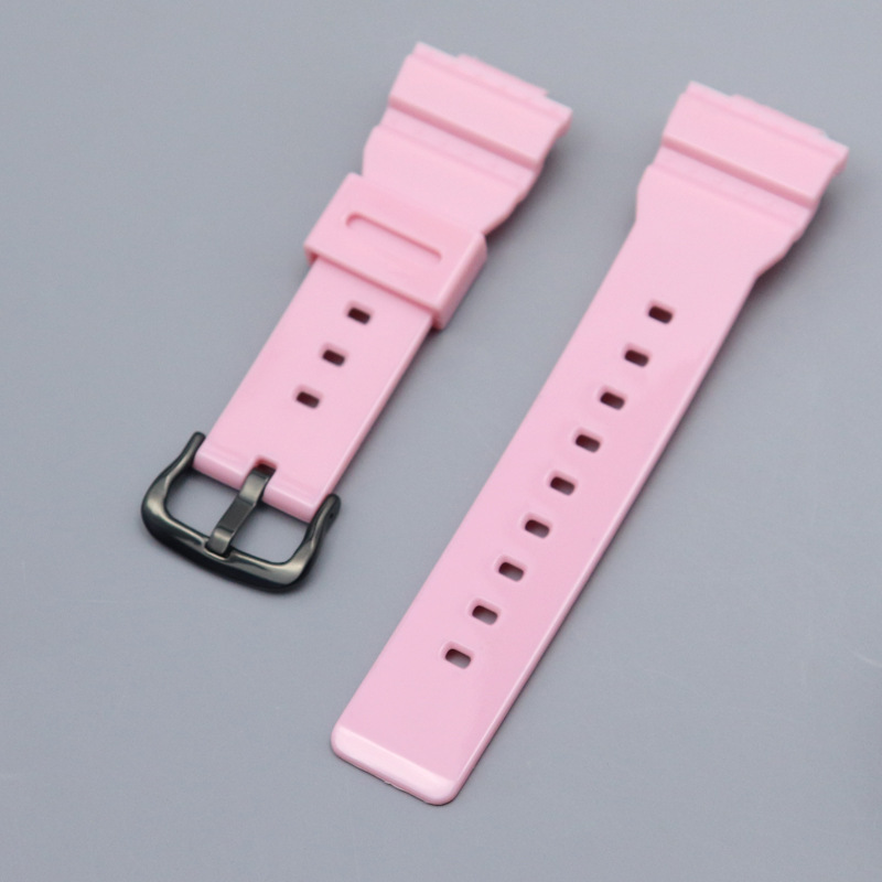Correa de goma de resina para reloj Casio baby-g, repuesto de correa de reloj de 14mm, resistente al agua, accesorios para pulsera deportiva, BA-110/120/111/112: BLACK WHITE