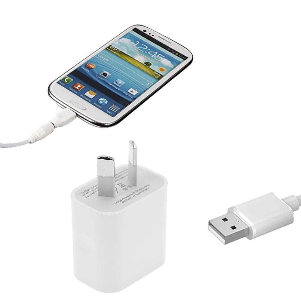 Ladekabel mit 2 usb- und au-steckern, tragbar 2a 5v doppelport-ladegerät, universeller usb-netzadapter der sechsten generation, usb-au-stecker