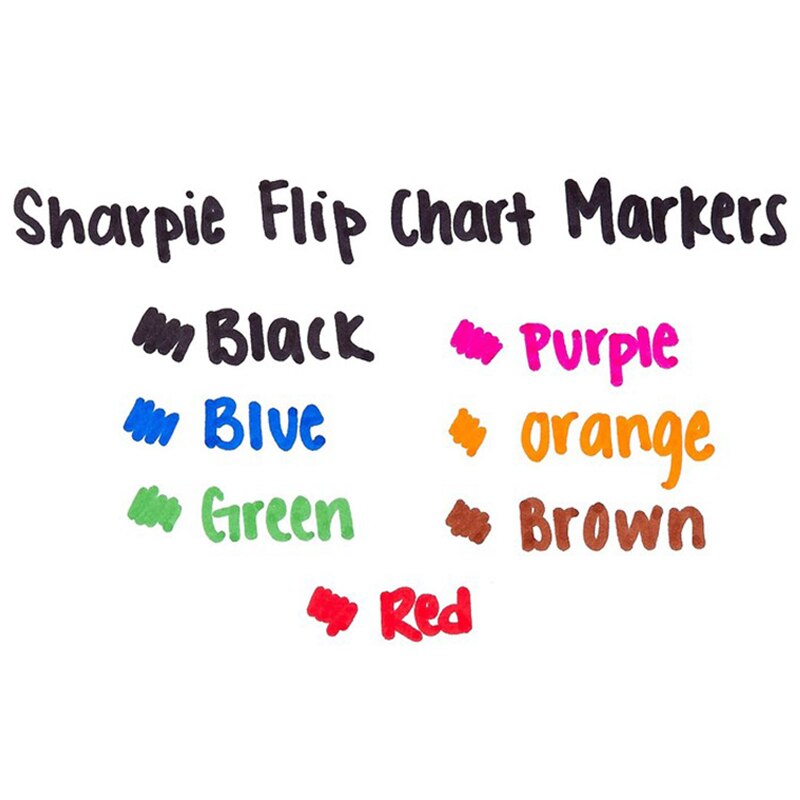 8 Pens/Box American Sanford Sharpie Whiteboard Marker Set Flipchart Mark Hanging Paperboard Special Pen Round Head 22480
