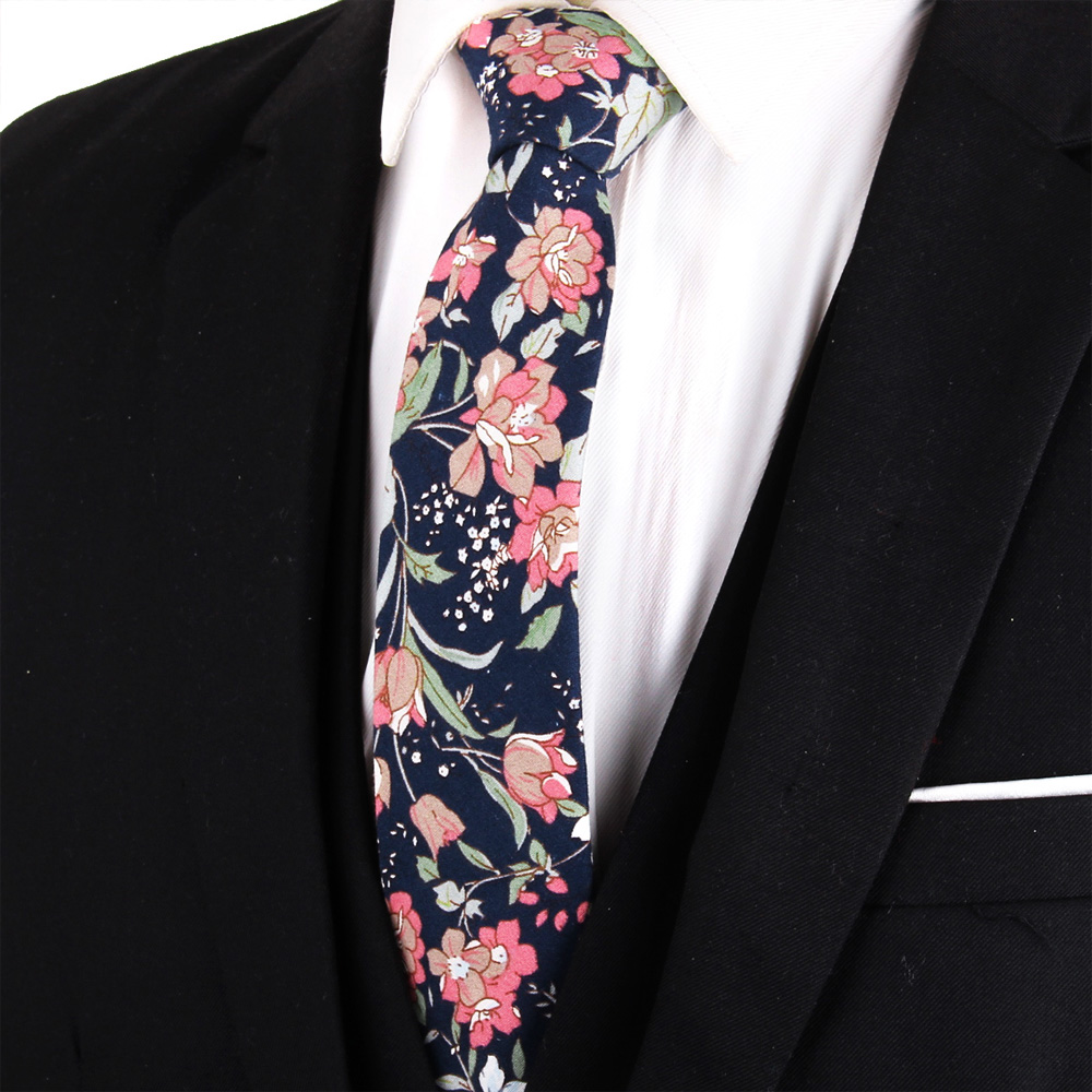 Print Skinny Neck Ties For Men Women Slim Cotton Tie For Boys Girls Suits Ties For Wedding Party Men's Necktie Gravatas