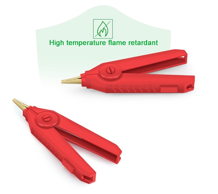 Tkdmr 15 stk alligator kelvin klips kobber gullbelagt lcr test klips klemme