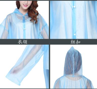Unisex Waterproof Raincoat Jacket Clear Raincoat Rain Coat Hooded Poncho Rainwear Men