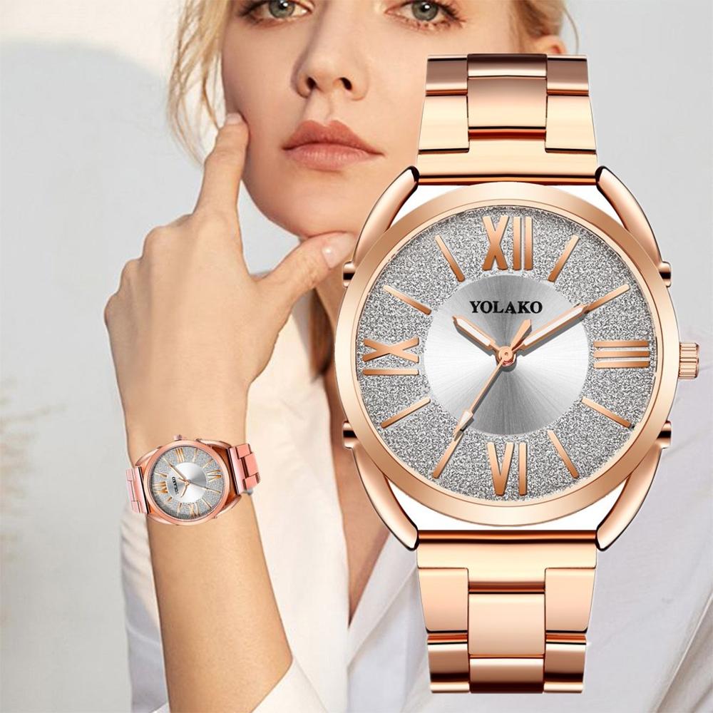 Orologio Donna Vrouwen Legering Band Horloges Luxe Rose Gold Dames Pols Horloges Vrouwen Armband Horloge Voor Vrouwelijke Klok