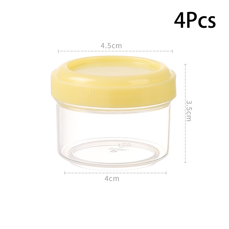 Mini botella dispensadora de condimentos, caja de salsa portátil, aderezo para ensalada de ketchup, contenedor de condimentos, accesorios para fiambrera Bento, 4 Uds.: Naranja