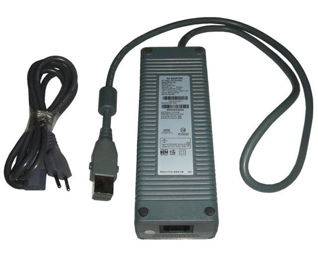 EU Plug 110V-230V 175W AC power Adapter charger For XBOX360 Power Supply For Xbox 360 fat