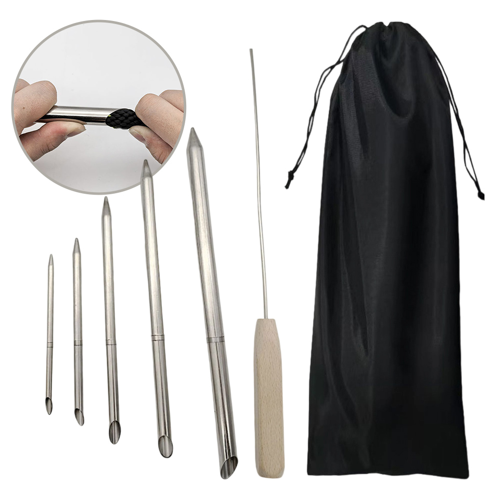 Rope Splicing Tool Kit with 5 Sizes for Easy Rope Junctions Suitable for Sailors Outdoor Activities and DIY Projects