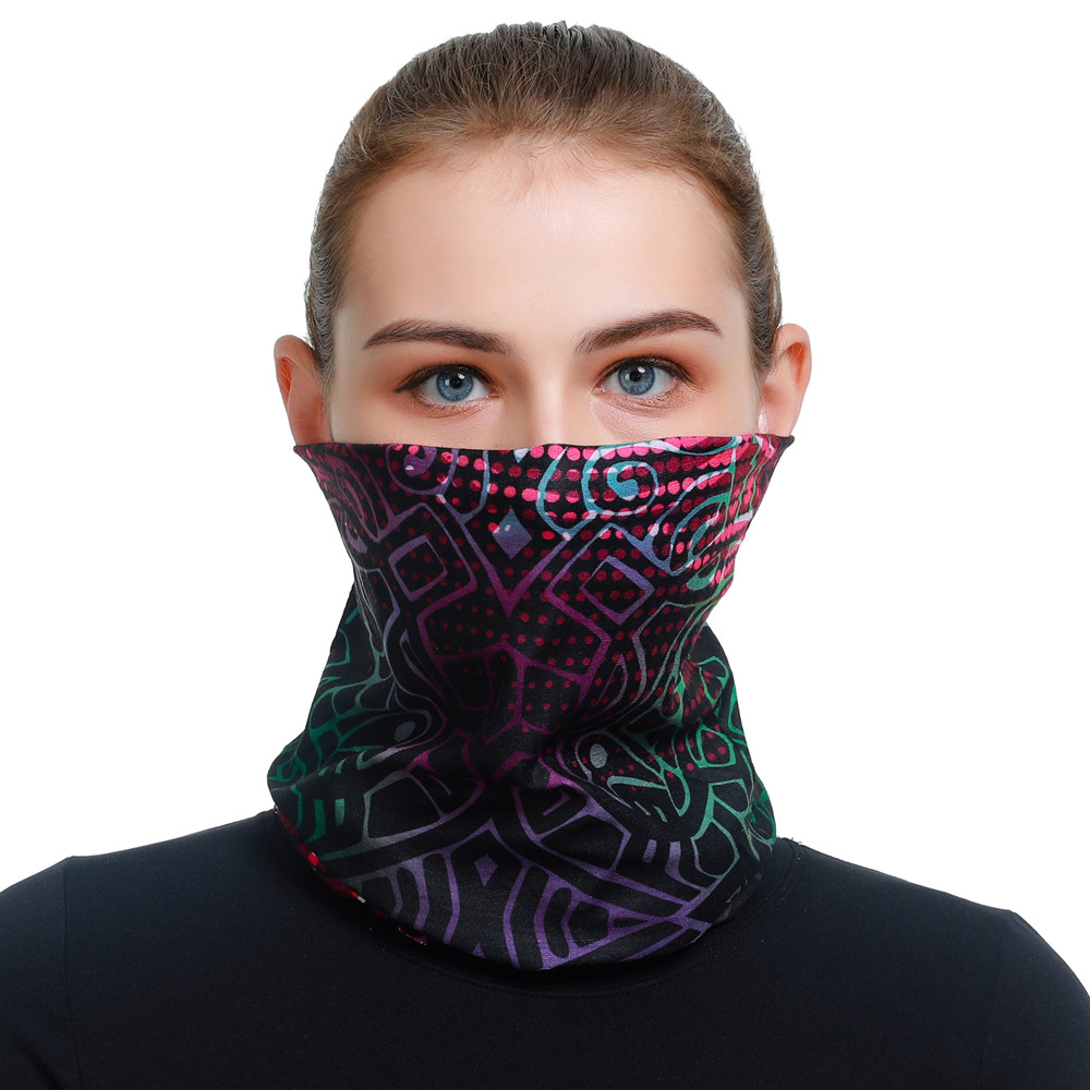 Versatile Seamless Bandana For Men Women Gradient Color Sports Mask Cycling Headband Face Shield Neck Scarf Ciclismo Balaclava