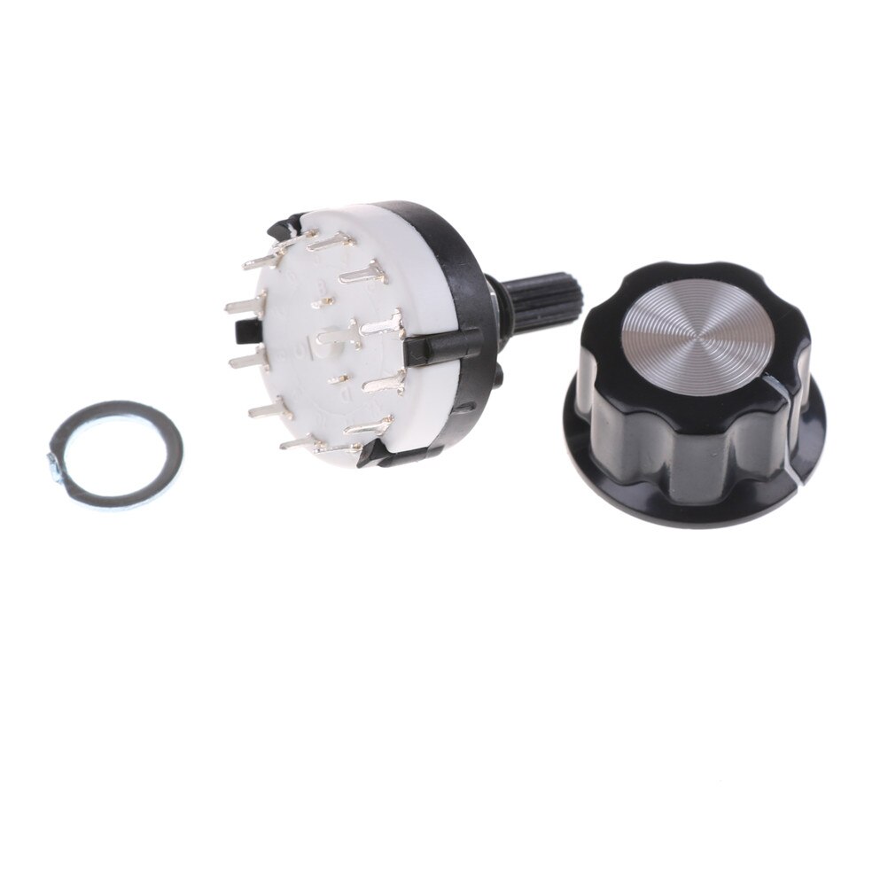 1pc RS26 1 Pole Position 12 Selectable Band Rotary Channel Selector Switch Single Deck Rotary Switch Band Selector High