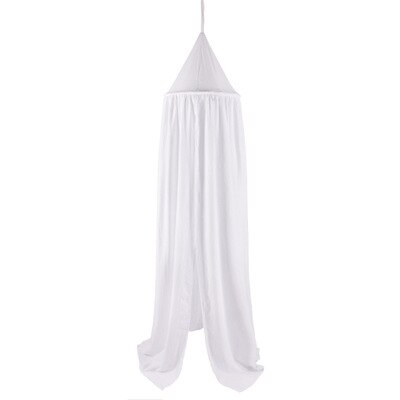 -verkoop katoenen anti-kleurrijke opvouwbare baby eenpersoonsbed klamboe prinsessenbed stoffen luifel voor meisjeskamer decoratie klamboe: Wit