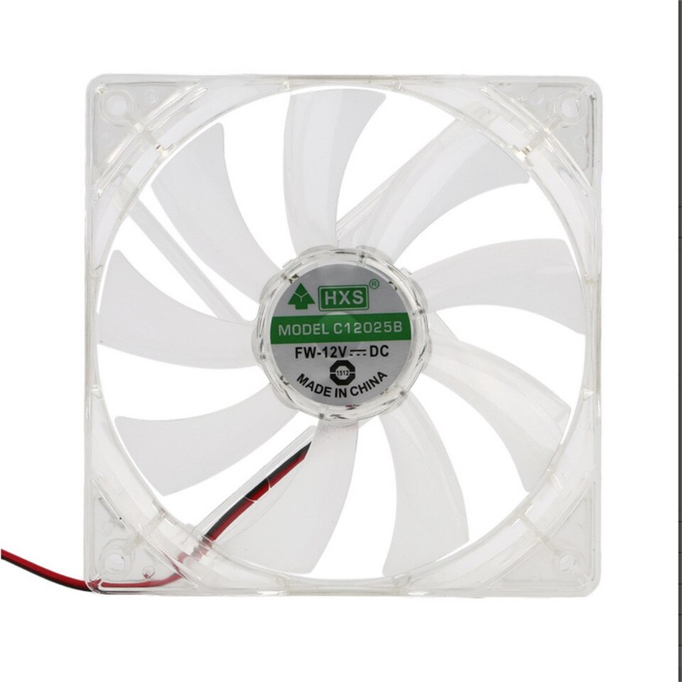 Ventilador de ordenador con luz de 5 colores, Quad 4 LED, 120mm, carcasa de ordenador, refrigeración, conector Molex silencioso, ventilador enfriador de CPU: White Light