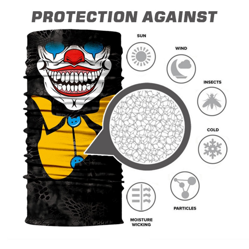 3D Printing Cycling Face Masks Wicking Headwear Sports Bike Bicycle Riding Hat Head Scarf Cycling Full Face Mask