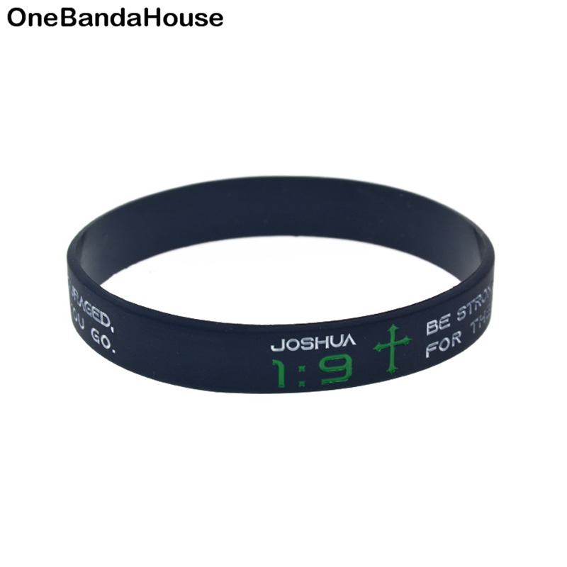 OBH 50Stck Joshua 1 9 Werden Starke und Courages tun nicht Werden Angst Silikon Armbinde