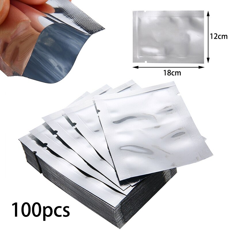 100 sztuk folia aluminiowa torby Mylar zgrzewarka próżniowa robić przechowywania żywności uszczelnienie woreczek opakowanie: Default Title