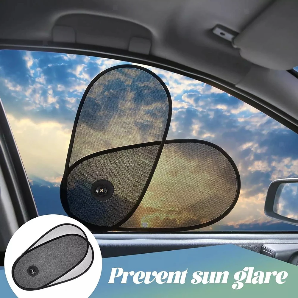 Car Side Window Shade Cling Sun Shade Accessories Rotatable Sun Shade Side Window Glare Shield And UV Rays Privacy Protection