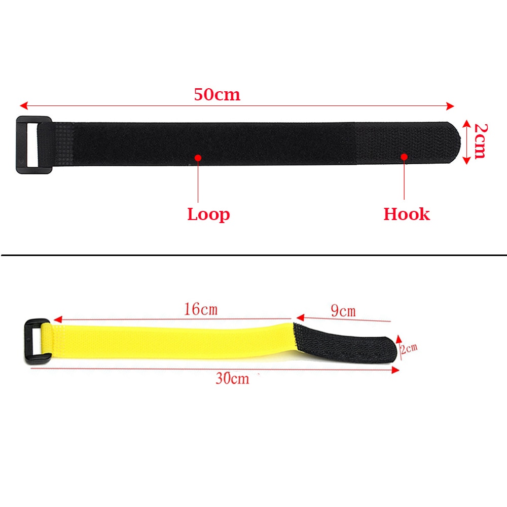 10Pcs 2*50Cm Nylon Haak Lus Zelfklevende Band Kabelbinders Herbruikbare Bevestiging Bike Tie Multil Purpose Fiets Tool