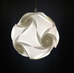 Elements Modern IQ Puzzle Jigsaw Light Lamp Shade Ceiling Lampshade DIY Chandelier Light Lamp: A-30cm