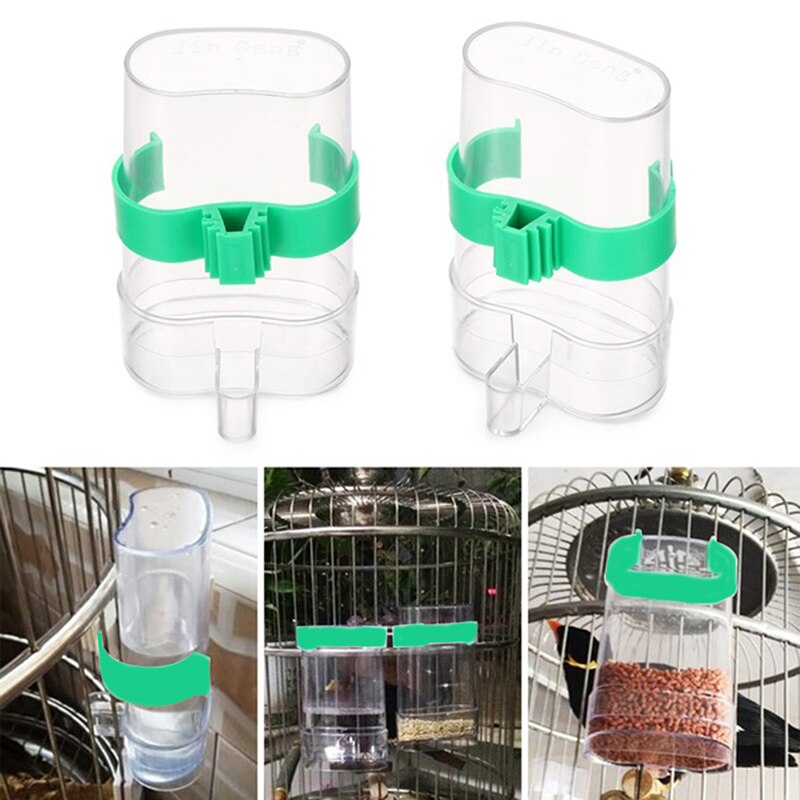 Abreuvoir mangeoire à eau pour oiseaux abreuvoir avec pince fournitures pour oiseaux pour perroquets volière perruche calopsitte Lovebird