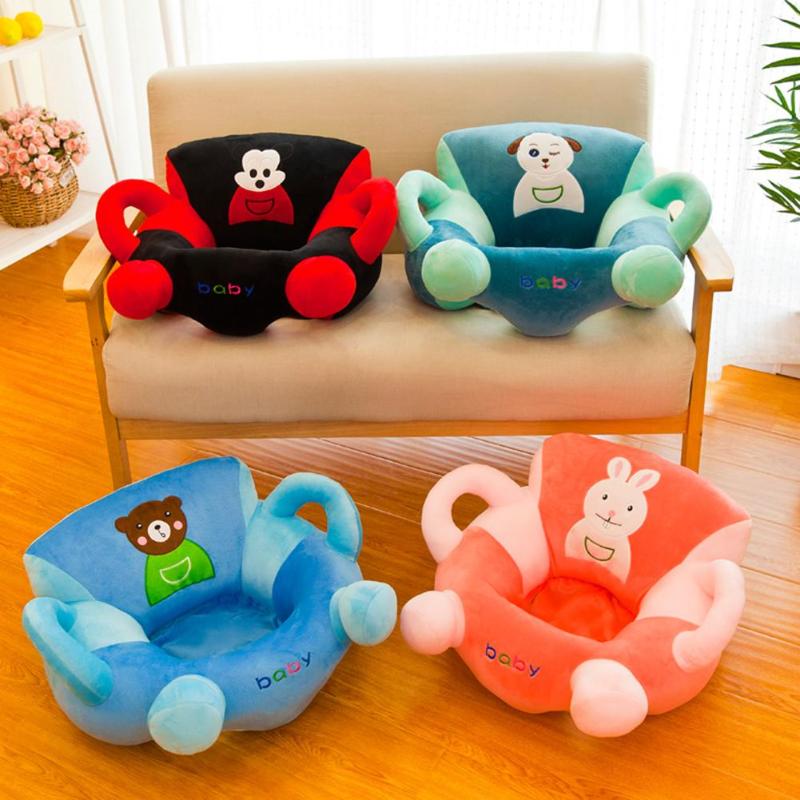 Børn sidder læring stolebetræk uden fyld tegneserie anti-fald behagelig børn læring sæde hud baby blødt sofa betræk