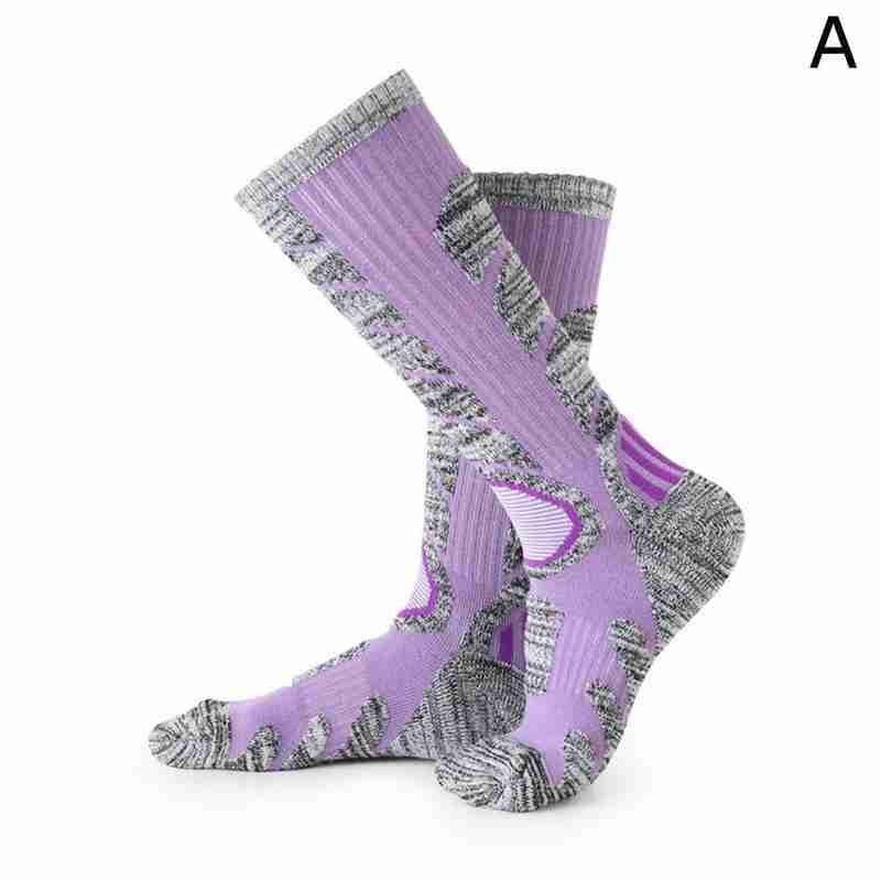 1 Pair Compression Socks Warm Long Thermal Socks For Men Ski Sock Climbing Women Sport Thicker Compression Socks Camping Ou C7D7: Purple