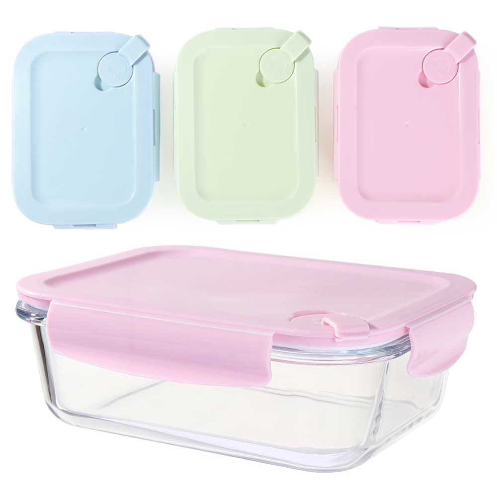 410ml/700ml/1040ml Borosilicate Glass Glass Lunch Box with Airtight Lid Container Extra Large Microwave Multisize Kitchen Tools