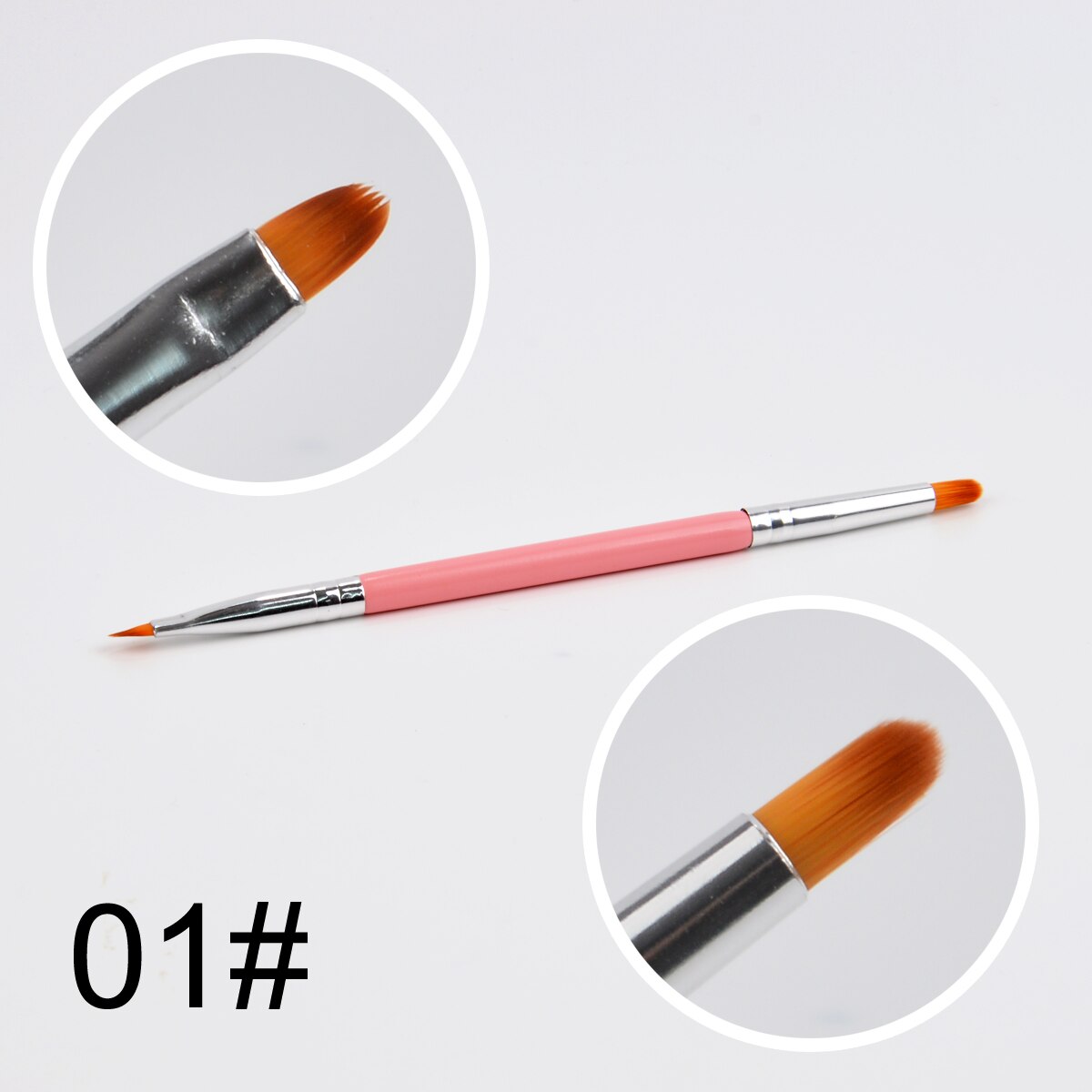 Nagelpensel ritning uv gel penna manikyr nagelkonst pensel gradient målning penna akryl gel förlängningspenna: 01