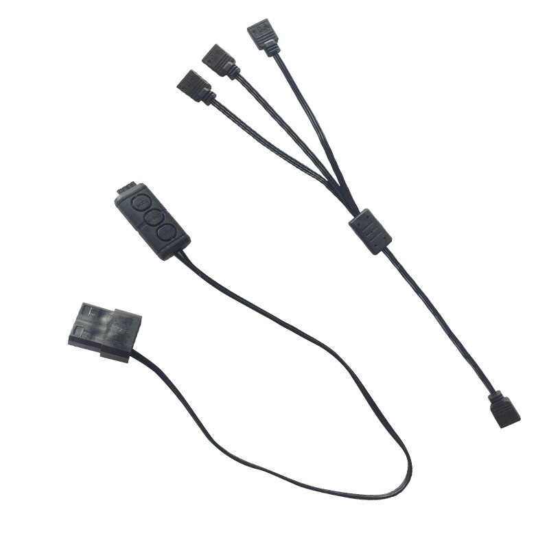Pccooler 5V3 Pin 12V4 Pin RGB Fan licht Streifen Controller Enthält 1 Zu 3 Verlängerung Kabel CPU Kühlung Computer Fall fan Adapter