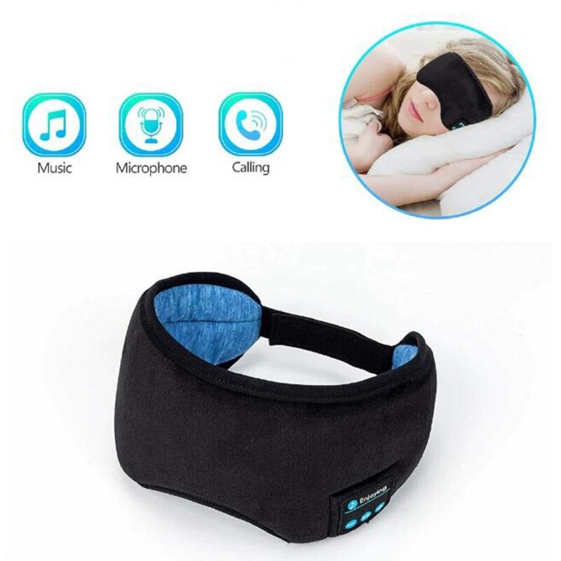 Slaapkoptelefoon bluetooth oogmasker, draadloze bluetooth 5.0 koptelefoon muziek reis slaapkoptelefoon slaapmasker
