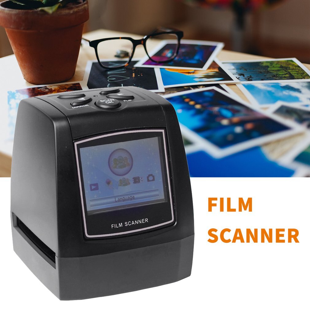 High Fast Photo Printe Resolution Photo Scanner 35mm/135mm Slide Film Scanner Digital USB Film Converter 2.36" LCD screen