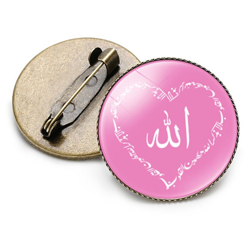 Metaal Glas Broche Vrouwen Charmant Kraag Pin Badge Moslim Islam Allah Sieraden Accessoires: 14