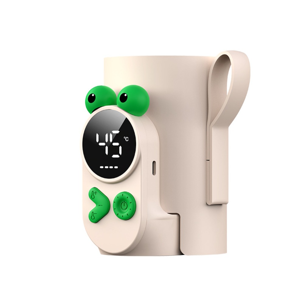 Portable Baby Bottle Warmer Fast-charging Digital Display Travel Milk Heating Sleeve Waterproof Temperature Adjustment: black