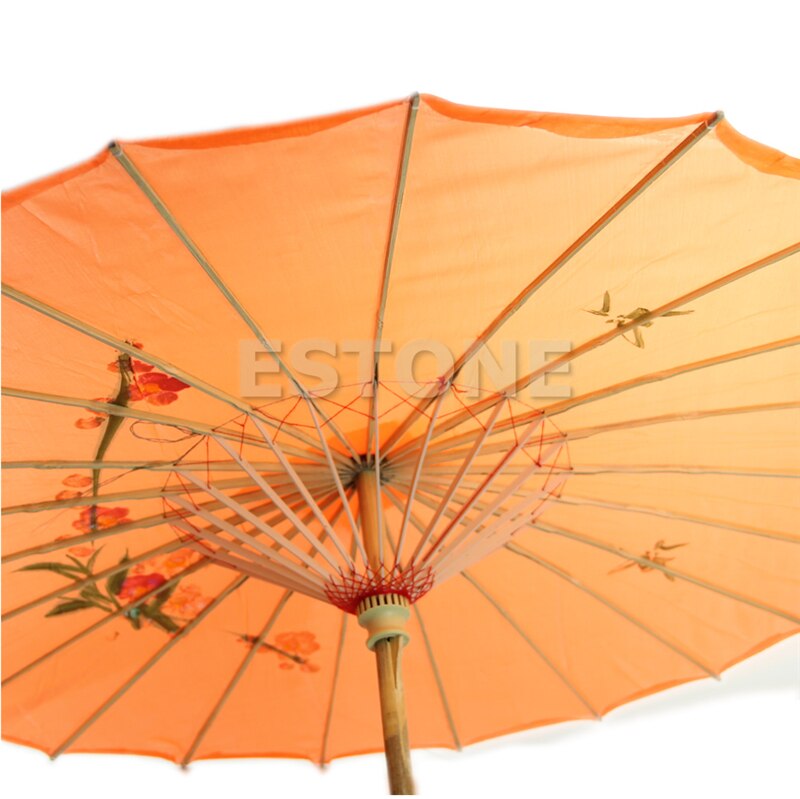 Japanese Chinese Umbrella Art Deco Painted Parasol Umbrellas