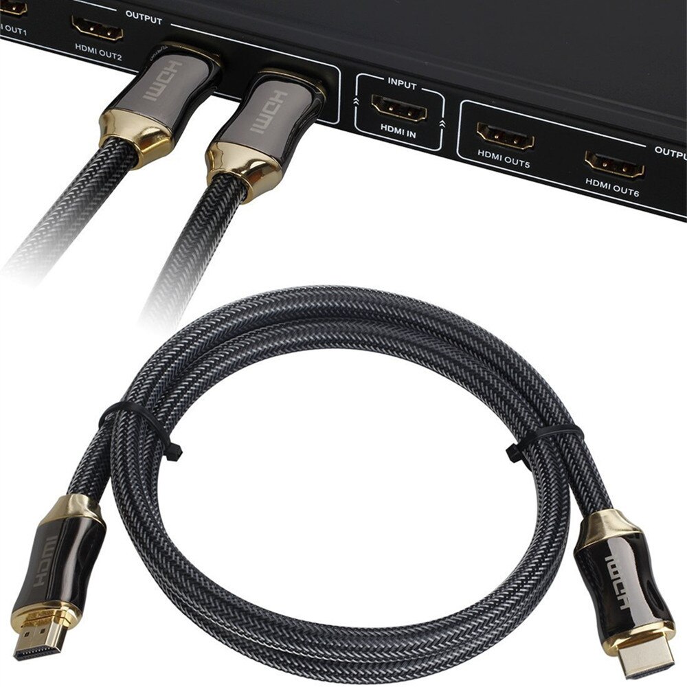Hdmi Kabel 2.0 4K Male Naar Male Voor Nintend Schakelaar PS4 Tv Box 1M 1.5M 2M 3M 5M 8M 10M 15M 20M Kabel Hdmi Vergulde Met Vlecht