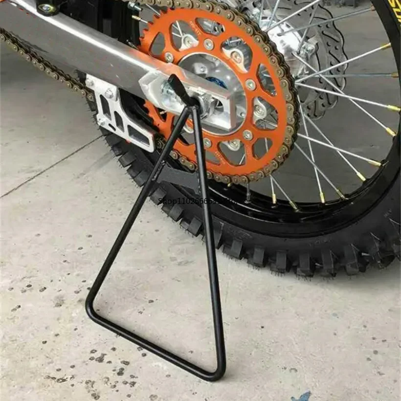 1pc universale Dirt Bike Mx Motocross Cavalletto Accessori moto Cavalletto laterale triangolare per moto in acciaio nero