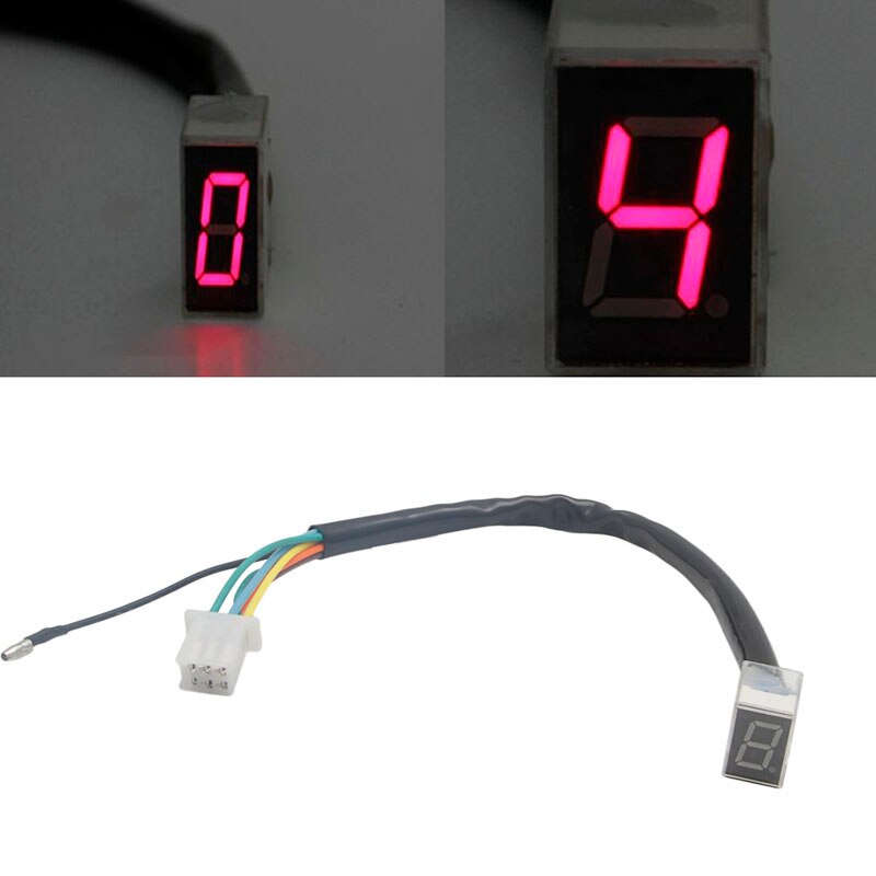 Universal LED Digital Gear Indicator Motorcycle Display Shift Lever Sensor