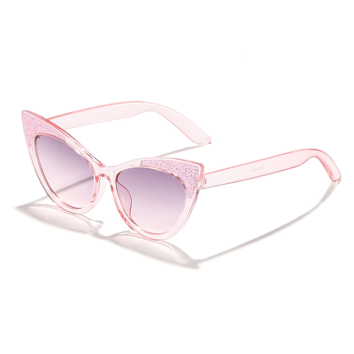 Nydelige katteøyne-solbriller for barn, skinnende sløyfe-solbriller for barn, søte babybriller, trendy jente- og guttebriller: Rosa