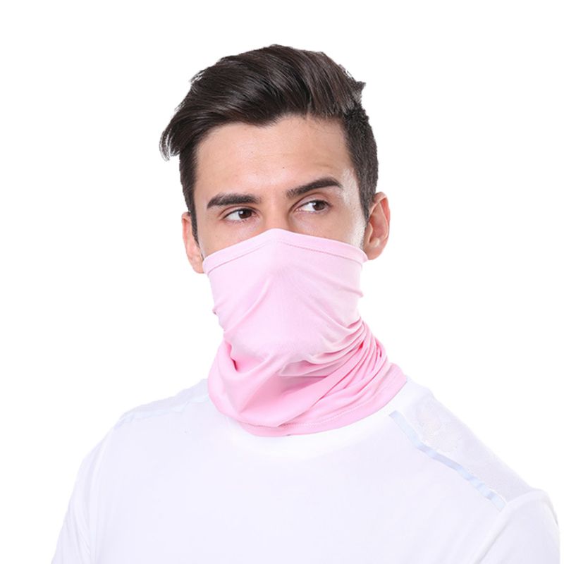 1Pc Fietsen Wandelen Sjaals Outdoor Sport Multifunctionele Nek Masker Winddicht Stofdicht Rashguard Ademend Naadloze Bandana: Roze