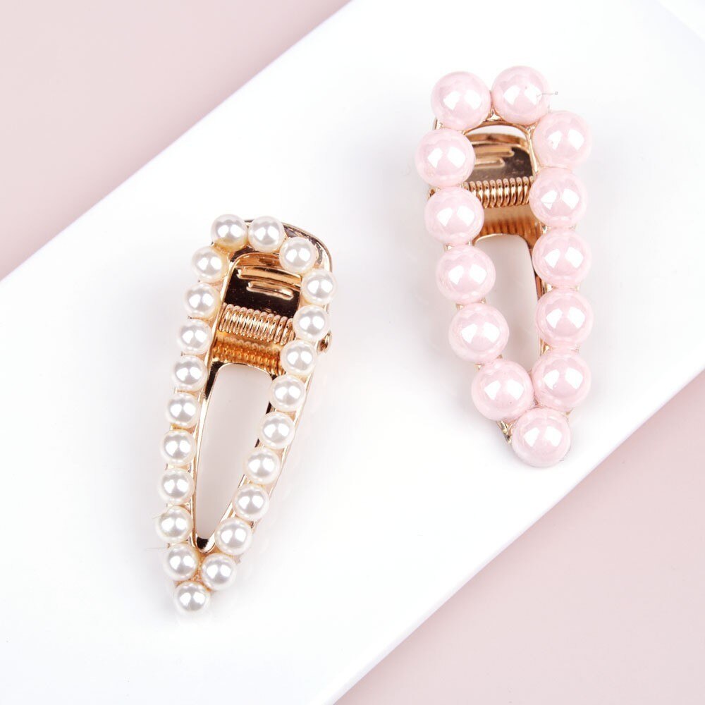 1 Pieces Cute Pearl Baby Girl Infant Hair Accessories Clothes Clips Hairpins Newborn Headwear Toddlers