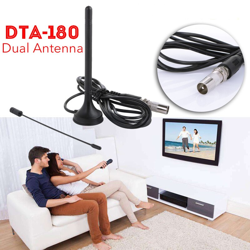 Antenne de télévision 300CM antenne de télévision numérique d'intérieur Plug -Play regarder gratuitement les chaînes de télévision prennent en charge 1080P UHF VHF 50 Miles de portée