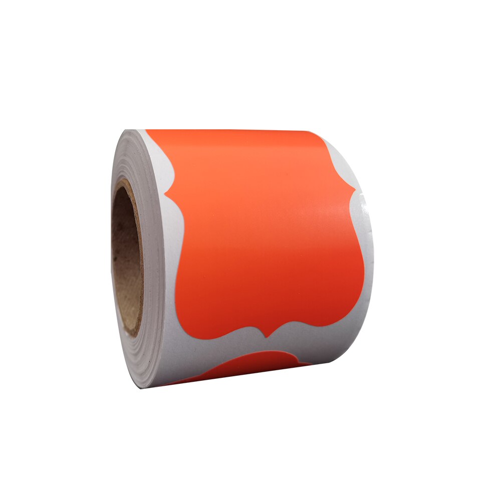 200 stücke Aufkleber für Dosen Küche Wasserdichte Bewegliche Große und Kleine Dosen Farbe PVC Flasche Aufkleber Für Küche Bequemlichkeit C: Fluorescent orange